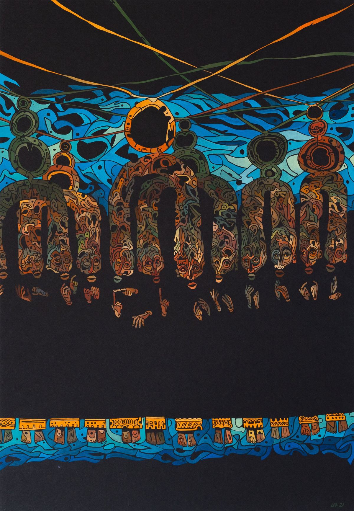 Painting by David Sahakyants titled “Jewelers”.